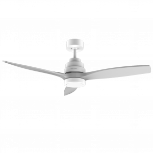 EnergySilence Aero 5200 White Design Ventilador de techo de 38W y 52” con motor DC, luz LED y mando a distancia.