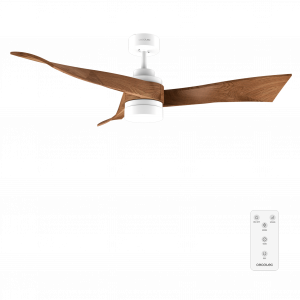 EnergySilence Aero 5280 DarkWood Ventilador de techo de 40 W y 52" , con motor DC, mando a distancia, luz LED de 18W, temporizador programable, modo winter-summer.
