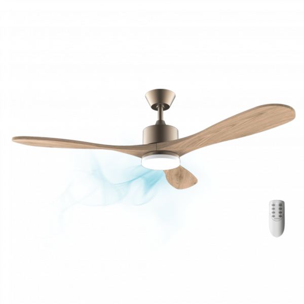 EnergySilence Aero 5290 Golden Pro Ventilador de techo de 50 W con motor DC, 52” y luz LED.