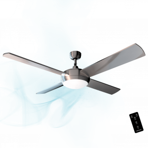 Ventilador de techo EnergySilence Aero 570 Ventilador de techo 52’’ de 4 aspas, 60W, lámpara LED función verano/invierno.