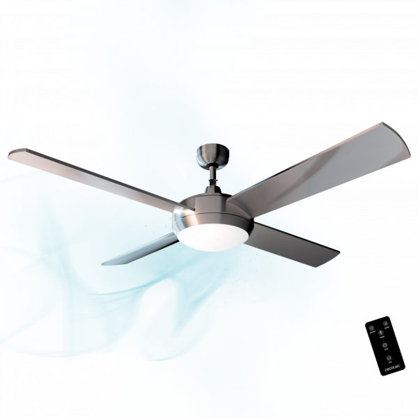 Ventilador de techo EnergySilence Aero 570 Ventilador de techo 52’’ de 4 aspas, 60W, lámpara LED función verano/invierno.