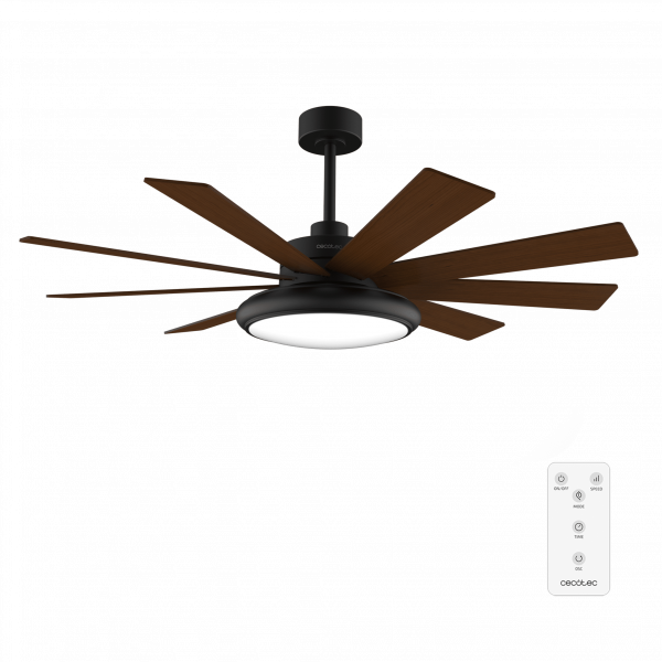 EnergySilence Aero 7000 Light Pro Ventilador de techo de 35 W y 70” con luz LED 36W, control remoto , 6 velocidades, 9 aspas, modo winter-summer.