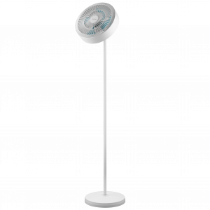 EnergySilence FanLamp 100 Ventilador de pie con aro de luz LED con motor DC y con salida de aire reversible, potencia de 36 W, control táctil y tres alturas seleccionables.