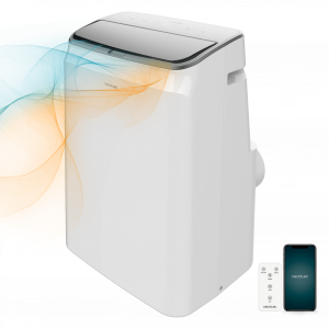 ForceClima 14800 Soundless Heating Connected Aire acondicionado portátil de 14000 BTU con bomba de calor y control por Wi-Fi. Incluye mando a distancia.