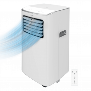 ForceClima 7399 Soundless Touch Aire acondicionado portátil de 7000 BTU con tecnología Soundless que aporta un funcionamiento más silencioso, mando a distancia y control táctil para un confort total.