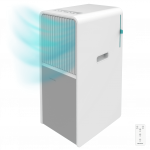 ForceClima 9150 Style Aire acondicionado portátil de diseño de 9000 BTU con mando a distancia y control táctil para un confort total.
