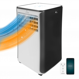 ForceClima 9500 Soundless Heating Connected Aire acondicionado portátil de 9000 BTU con bomba de calor y control por Wi-Fi. Incluye mando a distancia.