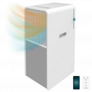 ForceClima 9550 Style Heating Connected Aire acondicionado portátil de diseño de 9000 BTU con bomba de calor para usarlo todo el año y con control por wifi, panel táctil y mando a distancia para un confort total.