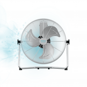 EnergySilence 4299 Pro Ventilador Industrial de 110 W, 3 Aspas Metálicas de 18" (45 cm), 3 Velocidades, Motor de Cobre, Inclinación Ajustable, Acabado Cromado