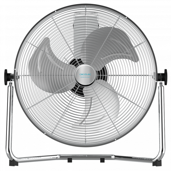 EnergySilence 4300 Pro. Ventilador Industrial de 110 W, 3 Aspas Metálicas de 18" (45 cm), 3 Velocidades, Motor de Cobre, Inclinación Ajustable, Acabado Cromado