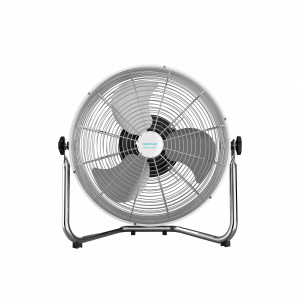 EnergySilence 4500 GyroPro. Ventilador Industrial de 110 W, Oscilación Automática, 3 velocidades, Motor de Cobre, Ajustable, Acabado Cromado
