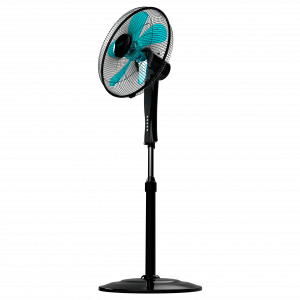 EnergySilence 539 Power Connected Black. Ventilador de Pie con Mando a Distancia y Temporizador, 50 W, 5 Aspas de 40 cm y 3 Velocidades.