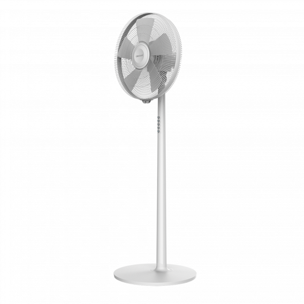 EnergySilence 540 Smart. Ventilador de pie con Mando a Distancia y Temporizador, 55 W, 5 Aspas de 40 cm de Diámetro, Oscilante, 3 Velocidades, 2 Alturas, Motor de Cobre, Blanco
