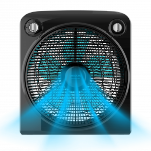EnergySilence 5999 Power Box Black. Ventilador de Suelo con Temporizador, 50 W y 3 Velocidades