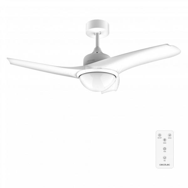 EnergySilence Aero 460. Ventilador de Techo con Mando a Distancia, Temporizador y Luz LED. Potencia 49 W, 106 cm de Diámetro, 3 Aspas, 3 Velocidades, Función Invierno, Diseño en blanco