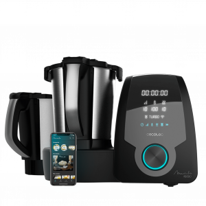 Mambo 10090, Robot de Cocina Multifunción con App, Cuchara MamboMix, Jarra Habana con Revestimiento cerámico, 30 Funciones, Jarra de Acero INOX 3,3l Apta para lavavajillas, Báscula incorporada
