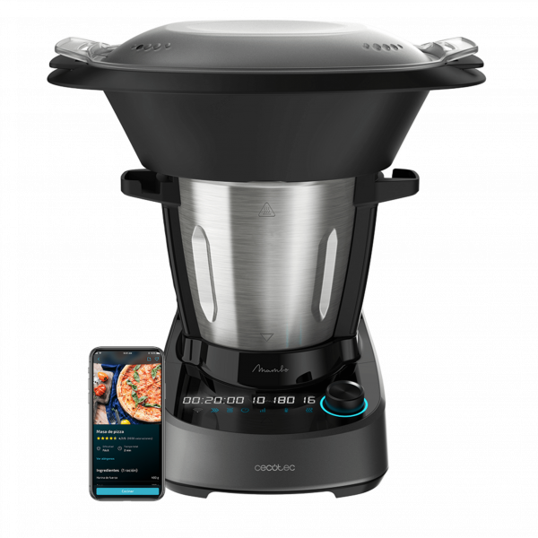 Mambo 11090 Robot de cocina con 37 funciones, APP, báscula y jarra de acero inoxidable apta para lavavajillas