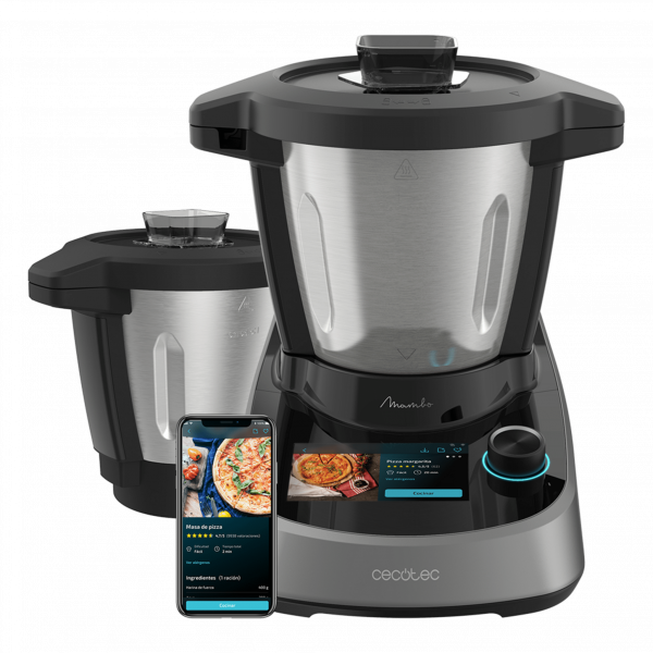 Mambo Touch M con Jarra Habana Robot de Cocina Multifunción. 1600 W, 37 Funciones, Pantalla Táctil TFT 5" con Recetario Integrado, 3,3 Litros, APP, Báscula y Jarra de Acero Inox + Habana