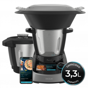Mambo Touch con Jarra Habana Robot de Cocina Multifunción. 1600 W, 37 Funciones, Pantalla Táctil TFT 5" con Recetario Integrado, 3,3 Litros, APP, Báscula y Jarra de Acero Inox + Habana