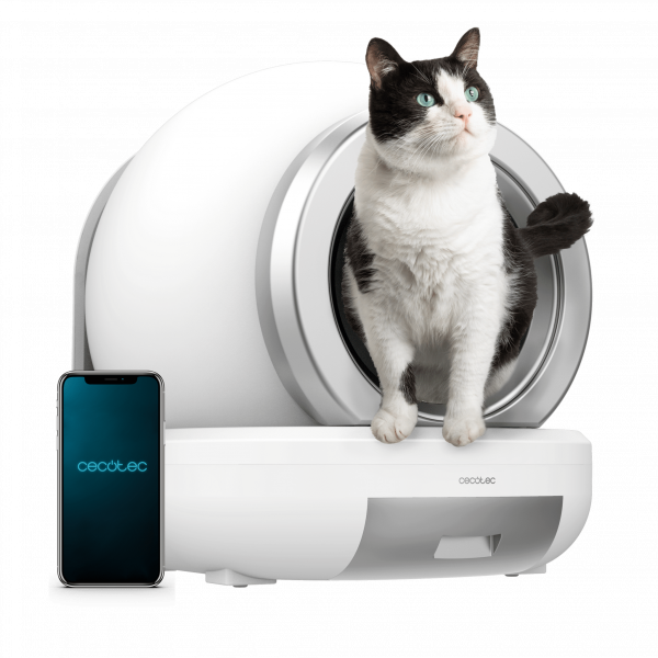 Pumba 7000 CleanKitty Compact Connected Arenero compacto con autolimpieza, triple sistema de desodorización, control por wifi, silencioso y seguro con sensor de infrarrojos.