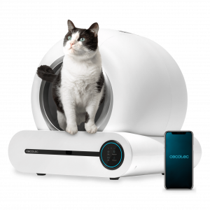 Pumba 8000 CleanKitty Smart Arenero con autolimpieza, triple sistema de desodorización, control por wifi y pantalla, silencioso y seguro con sensor de infrarrojos.