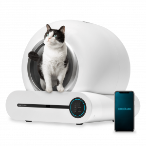 Pumba 8500 CleanKitty Smart Arenero con autolimpieza, triple sistema de desodorización, control por wifi y pantalla, silencioso y seguro con sensor de infrarrojos.