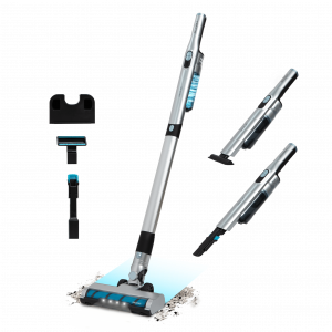 Scoba 2100 Jalisco Aspirador escoba sin cables sin bolsa con diseño ultraligero (menos de 1 kg en mano y 1,6 kg entero) y motor Digital Brushless de 210 W y 20 kPa de poder de succión. Autonomía de hasta 45 minutos. Dos modos de potencia. Tubo y c...