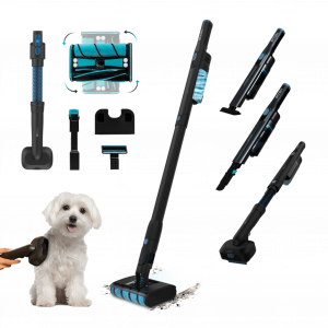 Scoba 2100 Twice Animal Aspirador vertical con diseño ultraligero (menos de 1 kg en mano y 1,6 kg entero) y cabezal omnidireccional con doble cepillo que permite movimientos laterales y circulares para una limpieza ágil y cómoda. Motor Digital Bru...