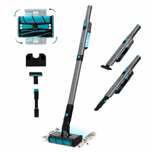 Scoba 2100 Twice  Aspirador escoba sin cables sin bolsa omnidireccional con diseño ultraligero (menos de 1 kg en mano y 1,6 kg entero) y motor Digital Brushless de gran potencia de succión que acaba con la suciedad de forma rápida, sin ruidos y co...