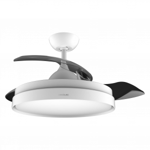 EnergySilence Aero 4279 Invisible White Ventilador de Techo con Aspas Retráctiles y Lámpara, 40 W, Diámetro 42" (106cm), Temporizador, 3 Tonos de Luz, Función Verano-Invierno