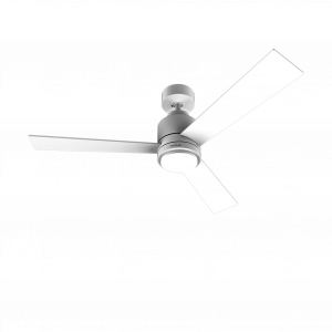 EnergySilence Aero 4849 Style White Ventilador de techo de 30 W y 48” con luz LED, mando a distancia, 6 velocidades, 3 modos (Low/Medium/High), 3 aspas,  modo winter-summer y modo natural breeze.