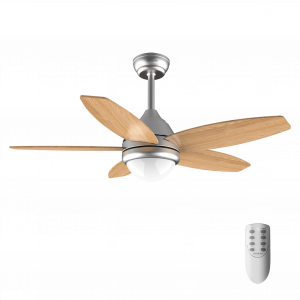 Ventilador de techo EnergySilence Aero 495 Ventilador de techo de 55 W y 42” con luz LED, mando a distancia , temporizador, 3 velocidades y 5 aspas reversibles.