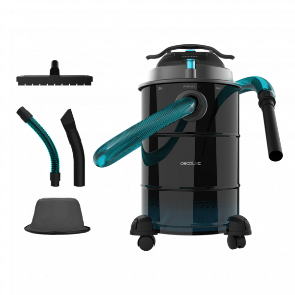 Conga Ash 6000 EasyGo Home XL Aspirador de cenizas y de pelets Conga Ash 6000 Easy Go Home XL  de 30L,  1500 W de potencia y sencillo transporte gracias a sus ruedas y su asa de transporte