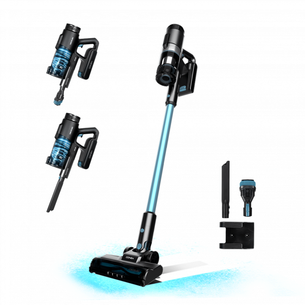 Conga Rockstar 1500 Ray Free Aspirador escoba sin cables sin bolsa  3 en 1 con potencia 215 W. 12 kPa. 45 minutos de autonomía. Cepillo Mixto. Depósito de 500 ml. Ciclón paralelo.