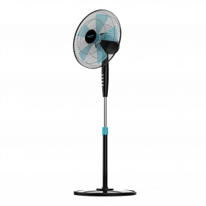 EnergySilence 510. Ventilador de Pie, 40 W, 5 Aspas de 40 cm de diámetro, Oscilante, 3 Velocidades, Altura Ajustable 110-130 cm, Motor de Cobre, Diseño en Negro