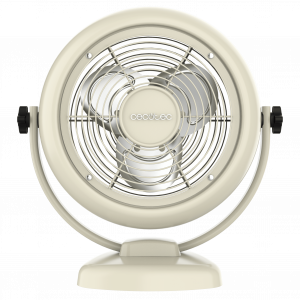 EnergySilence 800 RetroDesk Beige Ventilador de sobremesa estilo retro color beige  de 8" con 20 W e inclinación ajustable.