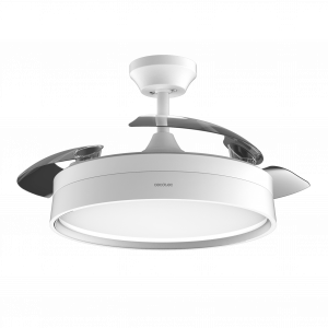 EnergySilence Aero 4199 Invisible White Ventilador de techo con 3 aspas retráctiles, con motor DC de 35 W,  iluminación LED, temporizador hasta 8 horas, función winter-summer, 6 velocidades.