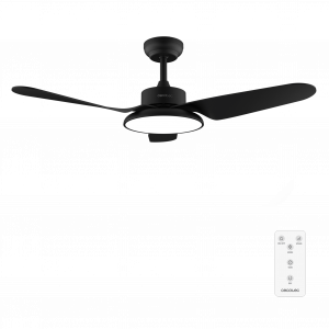 EnergySilence Aero 5200 Light Black Ventilador de techo con motor DC de 40W, 43", luz LED de 22W, 3 tonalidades, 3 aspas, temporizador programable  programable,  modo winter/summer, 6 velocidades.