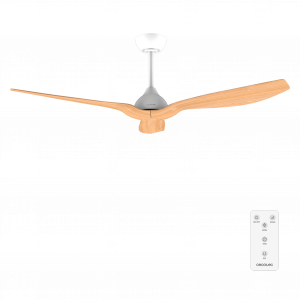 EnergySilence Aero 5200 LightWood Ventilador de techo con motor DC  de 35 W y 52", mando a distancia, altura ajustable , temporizador programable, modo winter-summer.
