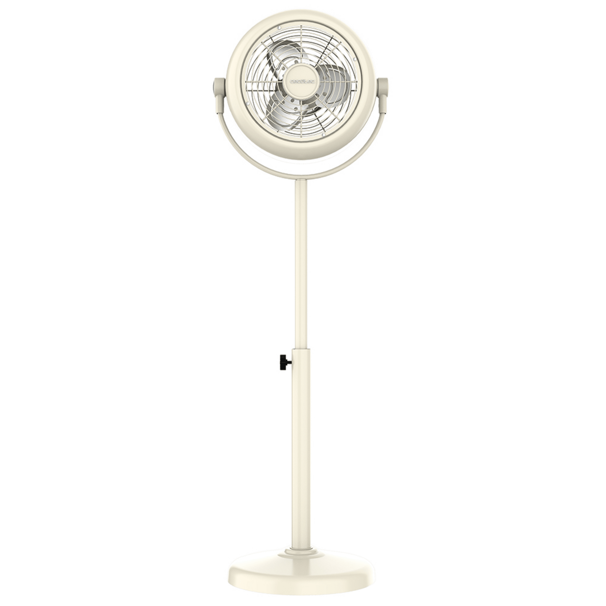 EnergySilence 250 ClassicStyle Beige Ventilador de pie estilo retro color beige de 10" con 25 W e inclinación ajustable.