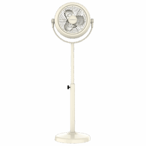 EnergySilence 250 ClassicStyle Beige Ventilador de pie estilo retro color beige de 10" con 25 W e inclinación ajustable.