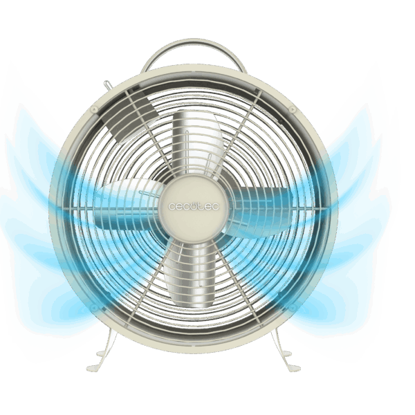 EnergySilence 399 RetroDesk Beige Ventilador de sobremesa estilo retro color beige  de 8" con 25 W y 4 aspas.
