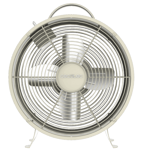 EnergySilence 400 RetroDesk Beige Ventilador de sobremesa estilo retro color beige  de 8" con 25 W y 4 aspas.