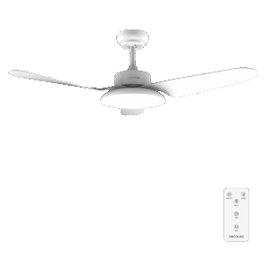 EnergySilence Aero 5200 Light White Ventilador de techo con motor DC de 40W, 43", luz LED de 20W, 3 tonalidades, 3 aspas, temporizador programable  programable,  modo winter/summer, 6 velocidades.