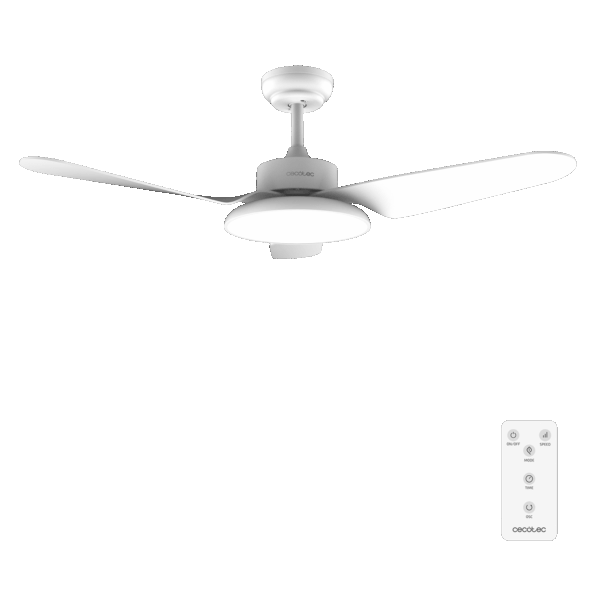 EnergySilence Aero 5200 Light White Ventilador de techo con motor DC de 40W, 43", luz LED de 20W, 3 tonalidades, 3 aspas, temporizador programable  programable,  modo winter/summer, 6 velocidades.