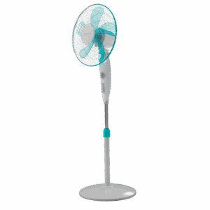 EnergySilence 520 Power White. Ventilador de Pie con Temporizador, 50 W, 5 Aspas 40 cm de Diámetro, Oscilante, 4 Velocidades, Ajustable 110-130 cm, Motor de Cobre, Blanco