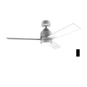 EnergySilence Aero 4850 Style White Ventilador de techo de 30 W y 48” con luz LED, mando a distancia, 6 velocidades, 3 modos (Low/Medium/High), 3 aspas,  modo winter-summer y modo natural breeze.