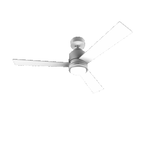 EnergySilence Aero 4849 Style White Ventilador de techo de 30 W y 48” con luz LED, mando a distancia, 6 velocidades, 3 modos (Low/Medium/High), 3 aspas,  modo winter-summer y modo natural breeze.