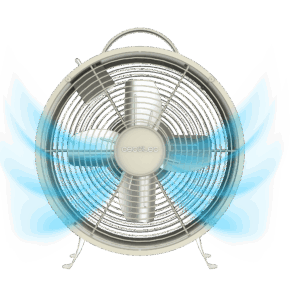 EnergySilence 399 RetroDesk Beige Ventilador de sobremesa estilo retro color beige de 8" con 25 W y 4 aspas.