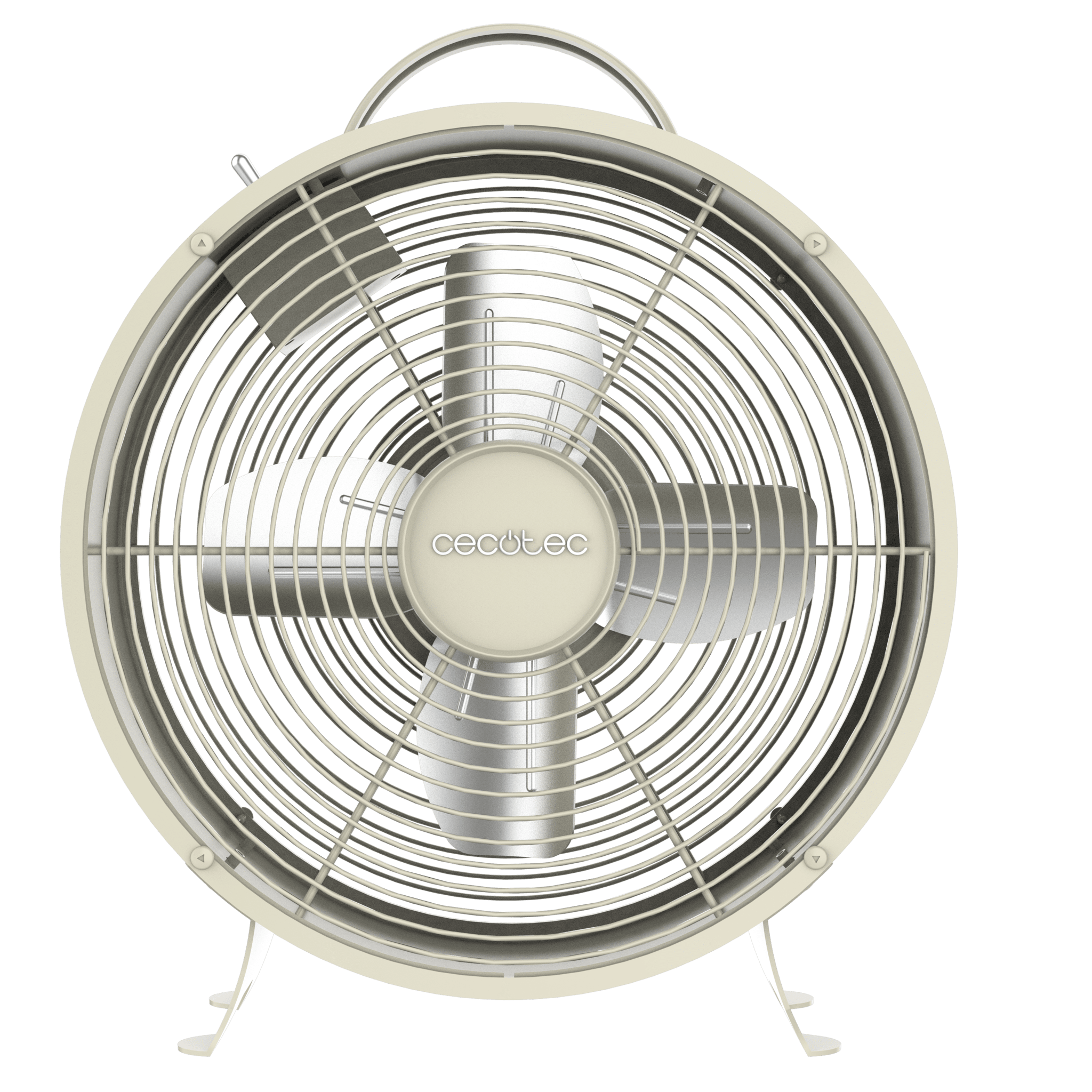 EnergySilence 400 RetroDesk Beige Ventilador de sobremesa estilo retro color beige de 8" con 25 W y 4 aspas.